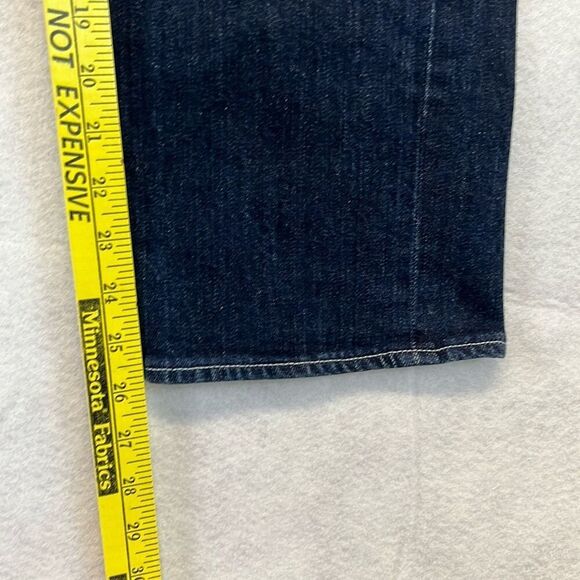 GREYHOUND Men’s Women’s 30 Jeans Straight Leg Embroidered Back Pockets Dark Wash - Picture 12 of 16